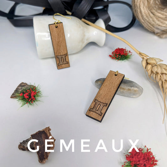 Boucles d'oreilles - Astrale : Gémeaux